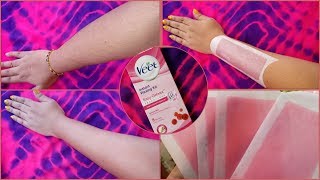 VEET WAX STRIPS ReviewDemoHow to use veet wax strips at homemylittleworld tamil [upl. by Doowyah]