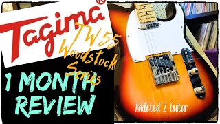 TAGIMA TW55 WOODSTOCK SERIES TELECASTER GUITAR REVIEW NOT BAD FOR 225 [upl. by Merari814]