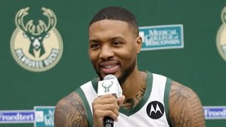 Damian Lillard Talks Joining Bucks amp Teaming with Giannis  Full Interview  NBA Media Day 2023 [upl. by Willms]