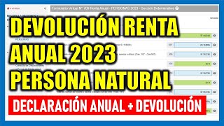 Devolución Renta Anual 2023 SUNAT Presenta así tu declaración y devolución de impuestos FV 709 [upl. by Hatokad]