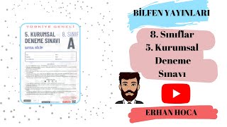 BİLFEN YAYINLARI 8 SINIFLAR KURUMSAL 5 DENEME SINAVI [upl. by Rauscher33]