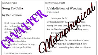 Cavalier vs Metaphysical Poetry [upl. by Aerb417]