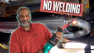 Super Easy MUFFLER REPLACEMENT with NO WELDING [upl. by Enomrej251]