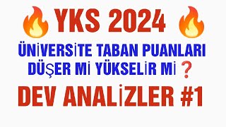 2024 Üniversitelerin Taban puanları düşer mi yükselir mi  🔥 yks2024 [upl. by Cleti792]