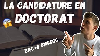 COMMENT CANDIDATER À UN DOCTORAT [upl. by Barbaresi]