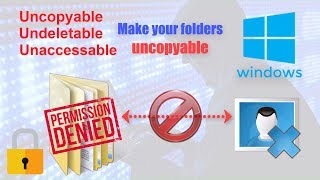 How to make your folder uncopyable undeletable unreadable [upl. by Kries]