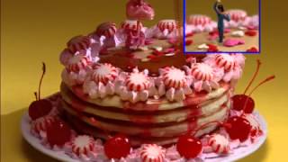 Dennys Commercial Syrup on Pancakes Pink Pancakes for Little Girls [upl. by Sitrik]