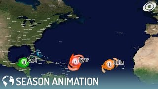 2010 Atlantic Hurricane Season Animation V2 [upl. by Fax959]