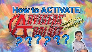 Part 02 How to ACTIVATE Advisers Toolkit [upl. by Chester]