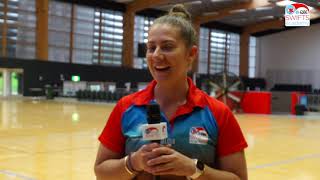 Abbey McCulloch on QBE Swifts Academy Coaching Team [upl. by Eissat]