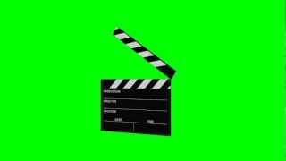 Clapperboard  SlateFilmklappe Rotation  FreeHDGreenscreen Footage [upl. by Etteyniv454]