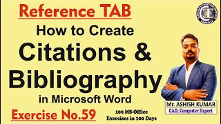 How to add Citations and References using Microsoft Word I Exercise 59 footnote endnote msword [upl. by Leohcin425]