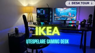 IKEA Utespelare Gaming Desk Tour Installation LongTerm Review Desktop Accessories [upl. by Arbmat]