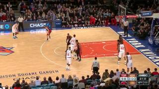 Langston Galloways GameClinching 3Pointer  Raptors vs Knicks  Feb 28 2015  NBA 201415 Seaso [upl. by Melony]