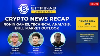 Crypto News Recap  Ronin Games Technical Analysis Bull Market Outlook  Webcast 42 [upl. by Enieledam]