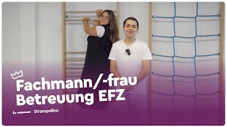 Mit Kindern arbeiten als Fachmannfrau Betreuung EFZ  Strampolino  Lehrstellenvideo  Yousty [upl. by Ahsim62]