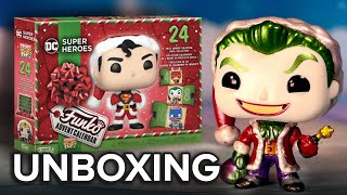 DC SUPER HEROES FUNKO ADVENT CALENDAR 2023 UNBOXING Complete Set 24 Days Of Christmas Pocket Pop [upl. by Akimahc]