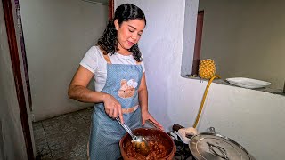 Preparando Carne de puerco enchilada con frijoles y arroz  Estilo mi rancho [upl. by Ecinrahs664]