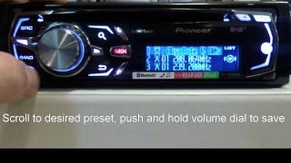 Pioneer DEHX8500DAB How to save radio presets [upl. by Shipley]