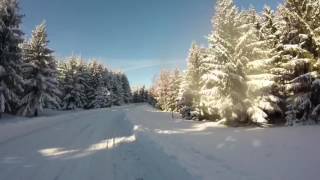 Michelin CrossClimate winter snow test Mountinepass Okraj with Chrysler Grand Voyager 25 CRD FWD [upl. by Acinod]