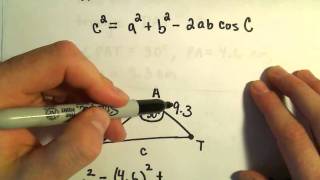 Law of Cosines Example 1 [upl. by Hahseram]