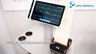 Lepu Medical Grade Portable NEOECG S120 Smart Tablet 12Lead ECG Machine with Bluetooth Printer [upl. by Lleze]