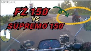 speed test tmx supremo 150 spracket combination 1540 vz fz150 yamaha [upl. by Hsital]