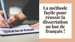 Découvre la méthode facile de la dissertation au bac de français accompagnée dexemples concrets [upl. by Wylie205]