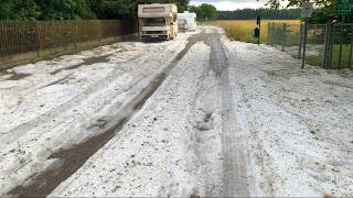 Hagelunwetter und Verwüstungen durch Downbursts südlich von München 12072024 [upl. by Langelo]