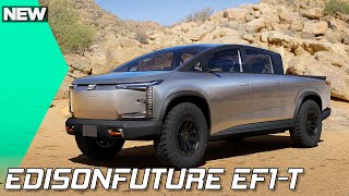 EdisonFuture EF1T ⚡ Nueva Pickup Eléctrica contra Cybertruck y F150 Lightning 🔋 [upl. by Gierk]