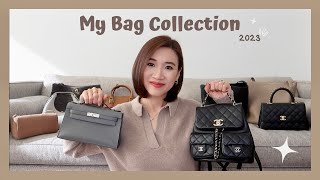 eng sub【包包合集】2023年入手的包包  使用率总结  HERMÈS 爱马仕  CHANEL香奈儿  The Row  小众包  小香24P开箱 [upl. by Ahsikat]