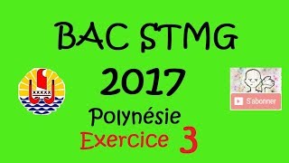 BAC STMG polynésie septembre 2017 ex3A probabilités [upl. by Skeie219]