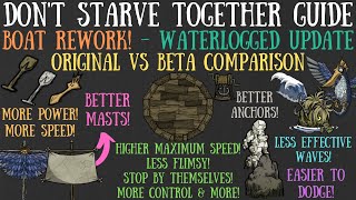 NEW BOAT REWORK  Changes Comparison  Waterlogged Update  Dont Starve Together Guide BETA [upl. by Muriel]