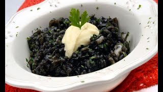 Receta de arroz negro con calamares y alioli  Karlos Arguiñano [upl. by Nidorf]