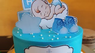 Baby Baptism Cake  design decorating ideas [upl. by Almond980]