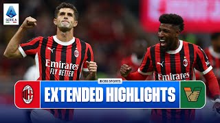 AC Milan vs Venezia Extended Highlights  Serie A  CBS Sports Golazo [upl. by Eynahpets478]