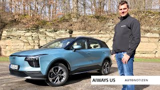 AIWAYS U5 ElektroSUV aus China im ersten Review Test Fahrbericht [upl. by Cadmar]