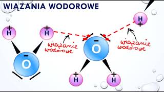 Budowa cząsteczki wody dipol wiązanie wodorowe [upl. by Ahrens]