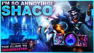 I AM SO ANNOYING AP SHACO  Climb to Grandmaster  League of Legends [upl. by Sessylu]