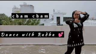 Cham Cham Bollywood Dance Cover BAAGHI   Easydance steps on Cham Cham  dance with Radha 💕🥰❤️‍🩹 [upl. by Yelwah]