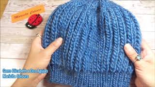 IDEA 42 Gorro PUNTO INGLÉS DOS AGUJAS ELIZABETH aquì por Maricita Colours [upl. by Airec650]