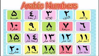 Learn the Arabic Numbers  Learn Arabic Numbers 120  Arabic Numbers  Learn Numbers in Arabic [upl. by Pietje]