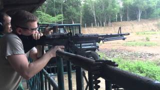 M60 shooting Cu Chi tunnels [upl. by Eanahs]