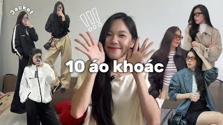 SHOPEE HAUL  Tổng hợp 10 chiếc áo khoác 2024 từ 100k  áo khoác gió mangto bomber  Linh Linh đây [upl. by Eecyac]