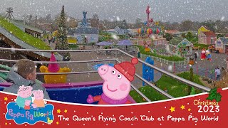 The Queens Flying Coach Ride at Christmas in Peppa Pig World Dec 2023 4K [upl. by Almita5]