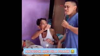 NATUSOK ANG DILA PRANK 😂 ANICETO KING PRANK AGAIN SOBRANG LAPTRIP TO HAHAHA [upl. by Swann]