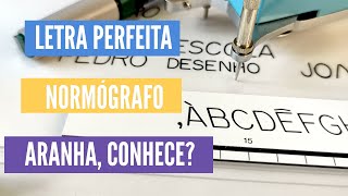 Como fazer letras perfeitas Normógrafo aranha e vazado o que é e como usar [upl. by Risa]