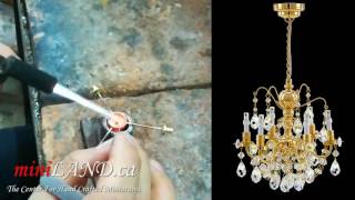 Miniature 112 scale Dollhouse lights  How it made by miniLANDca [upl. by Hazeghi]