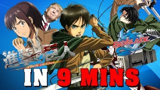 Attack on Titan IN 9 MINUTES [upl. by Ardnyk]