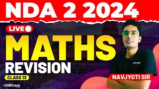 NDA 2 2024 Exam Maths Live  Revision  Class 13 [upl. by Walli]